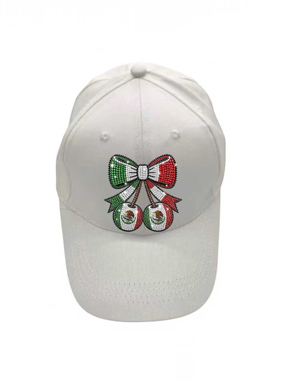 Mexican flag hat. Faux rhinestones made to order new